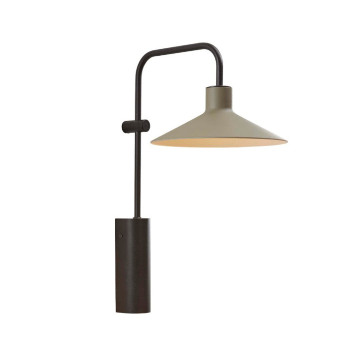 Bover Platet A/02 1-lt 16" Tall LED Wall Sconce-Olive Grey