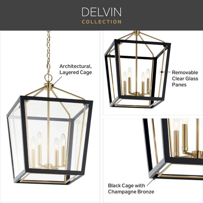 Kichler 52619 Delvin 4-lt 16" Pendant