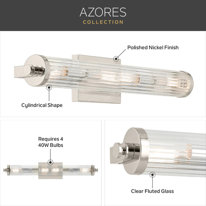Kichler 45649 Azores 4-lt 25" Vanity Light