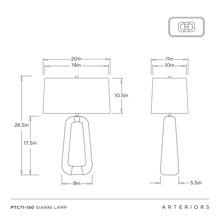 Arteriors Gianni Lamp