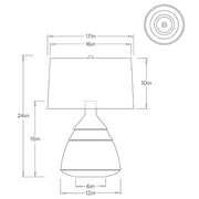 Arteriors PTE17 Matteo 1-lt 24" Tall Table Lamp