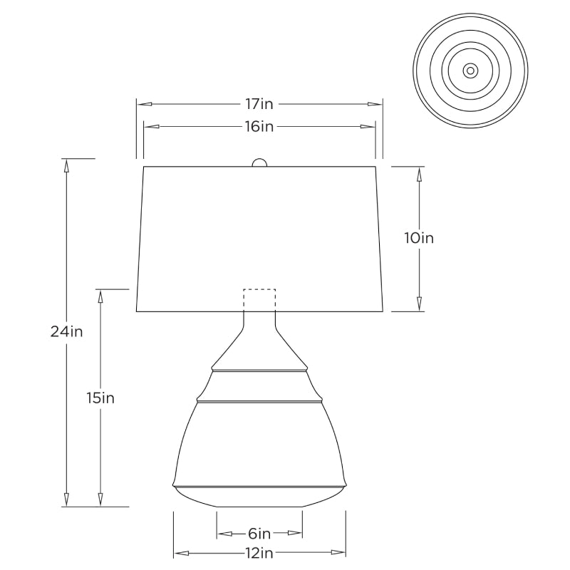 Arteriors PTE17 Matteo 1-lt 24" Tall Table Lamp