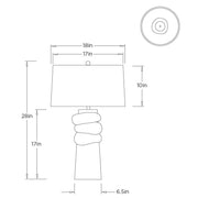 Arteriors PTI26 Milan 1-lt 28" Tall Table Lamp