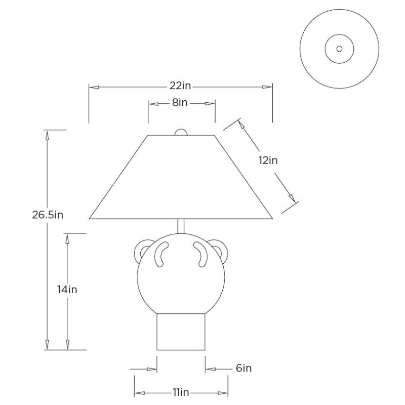 Arteriors PTS23 Neela 1-lt 27" Tall Table Lamp