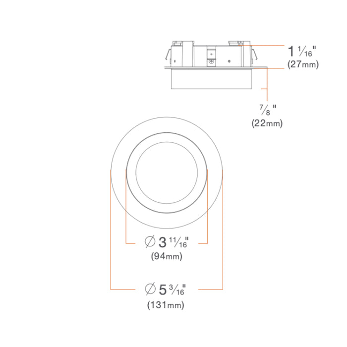 DMF M4TRS M Series 4" Round Decorative Closed Trim