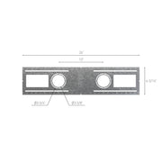Dals REC-RFP-DOUBLE23 Rough-In Plate