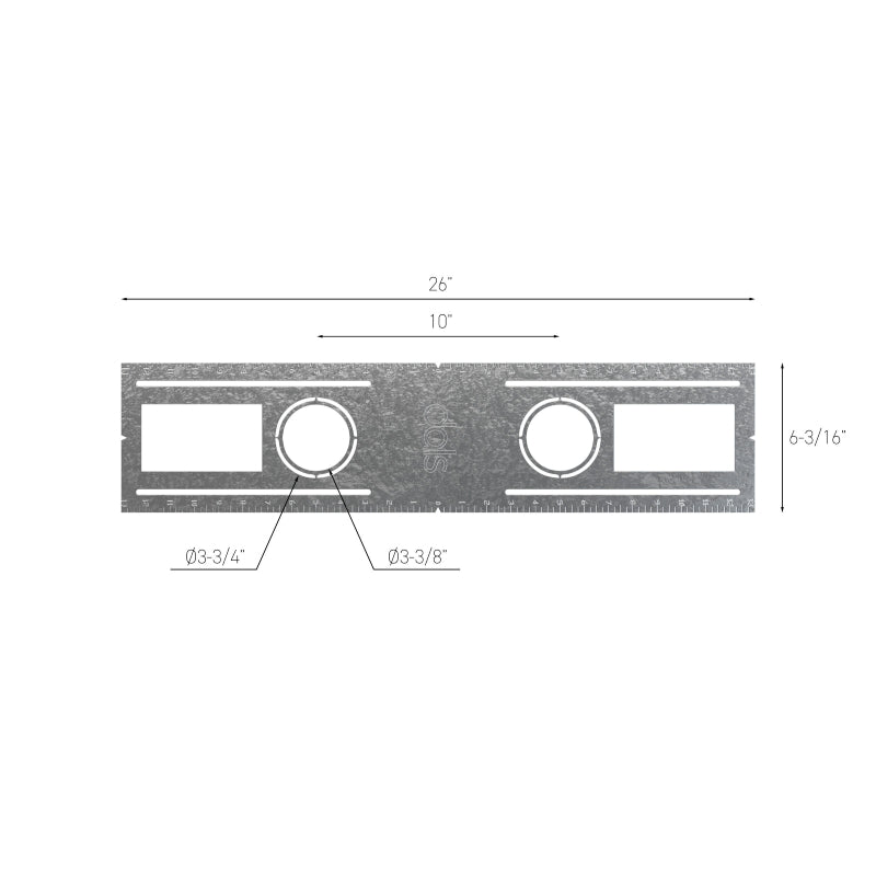 Dals REC-RFP-DOUBLE23 Rough-In Plate