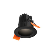 Dals RGR1-CDW RGR 1" Round Regressed Downlight, 5CCT Selectable+ Dim-to-Warm - Black