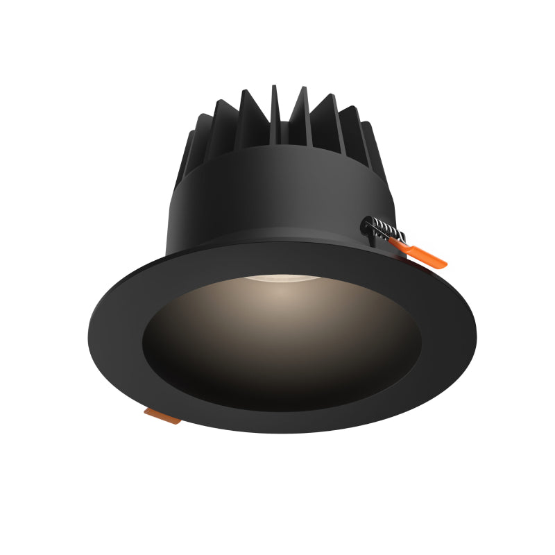 Dals RGR6-CDW RGR 6" Round Regressed Downlight, 5CCT Selectable+ Dim-to-Warm - Black