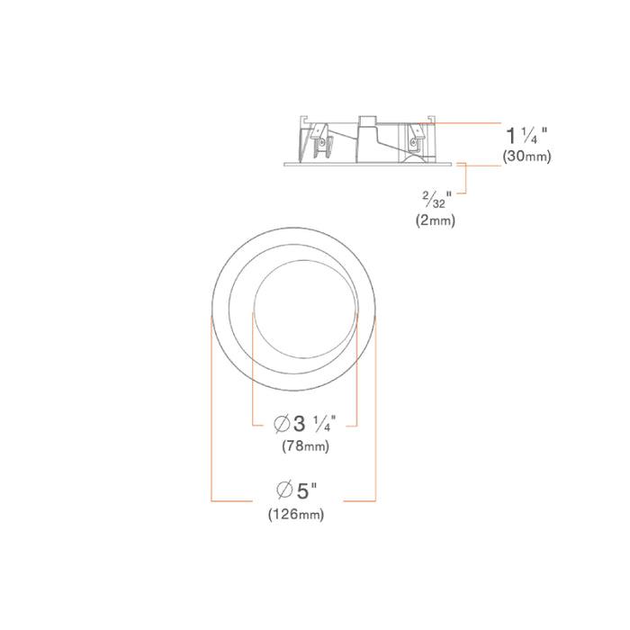 DMF M4TRL M Series 4" Round Wall Wash Trim