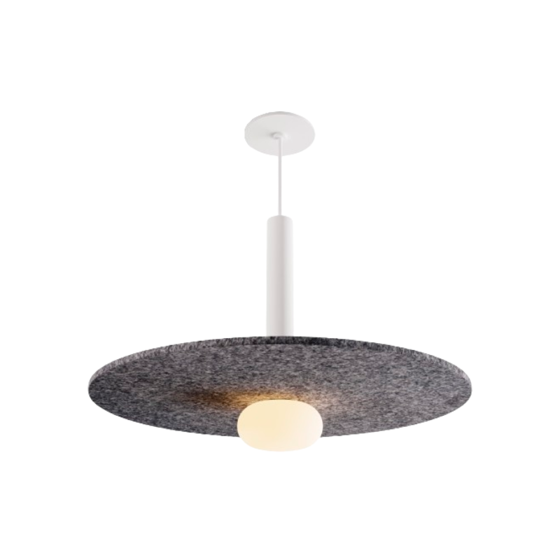 Koncept CMP-S1-S-12 Combi LED Pendant, Acoustic Panel Shade with Frosted Glass Ball