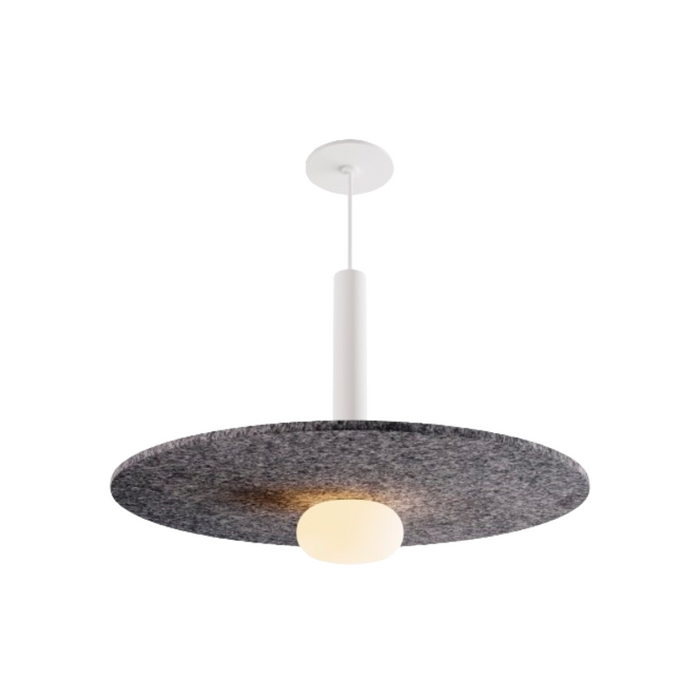 Koncept CMP-S1-S-12 Combi LED Pendant, Acoustic Panel Shade with Frosted Glass Ball