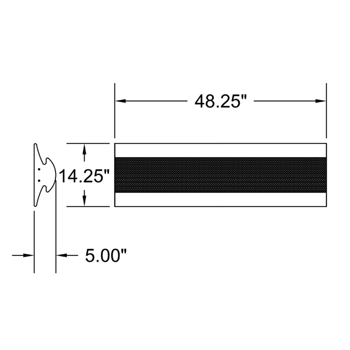 Access SB-77701 Hadley 3-lt 48" LED Flush Mount