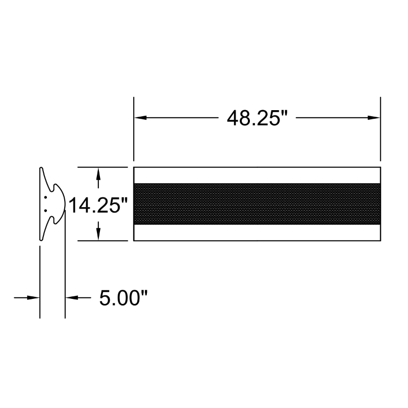 Access SB-77701 Hadley 3-lt 48" LED Flush Mount