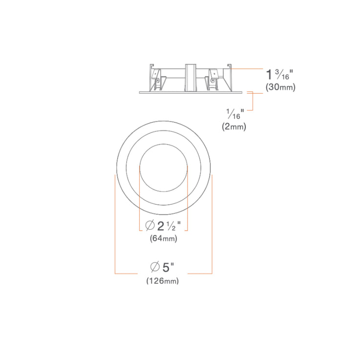 DMF M4TRS M Series 4" Round Standard Trim