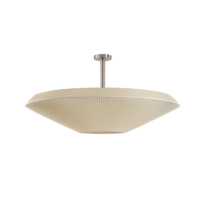 Bover Siam 120 47" Semi-Flush Ceiling Light, Big Structure-Cream Translucent Ribbon