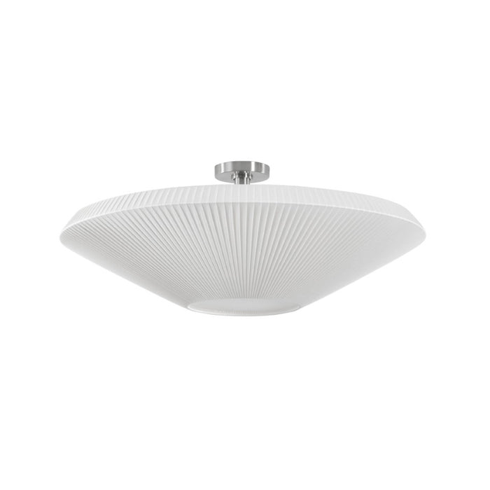 Bover Siam 80 Semi-Flush mount Ceiling Lamp-White Translucent Ribbon