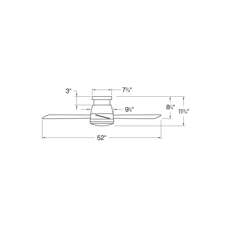 Hinkley 902752F Trey 52" Outdoor Ceiling Fan with LED Light Kit