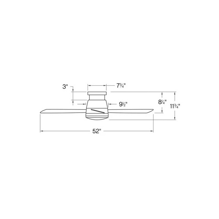 Hinkley 902752F Trey 52" Outdoor Ceiling Fan with LED Light Kit