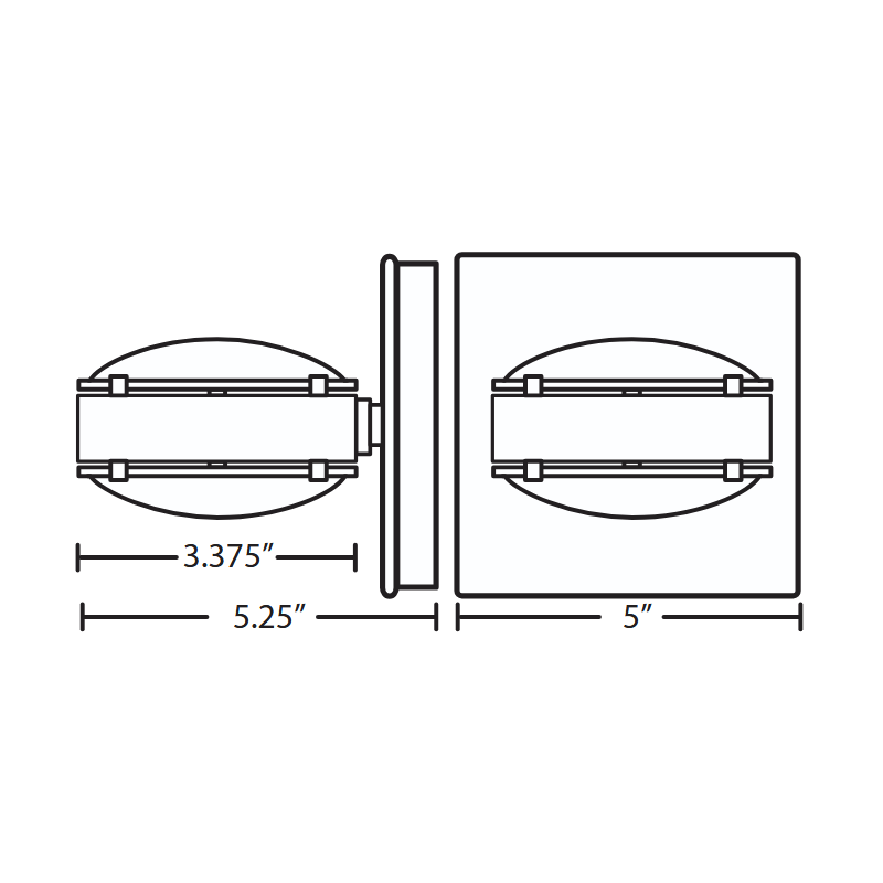 Besa OPTOS1W Optos 1-lt 4" LED Wall Sconce