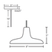 Besa 1XT-MODUS Modus 1-lt 9" LED Pendant, Cord Fixture with Flat Canopy
