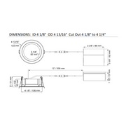 Lotus LE4RR 4" 11W LED Round Deep Regressed Eco Downlight, 5CCT Selectable