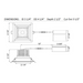 Lotus LD3S 3" 15W LED Square Regressed Downlight, Dim to Warm