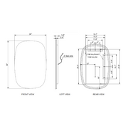 Paris Mirror Original Capsule 24" x 36" LED Backlit Mirror, 3CCT Selectable