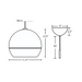 Besa 1JC-ALLY12 Ally 1-lt 12" LED Pendant, Cord Fixture with Dome Canopy