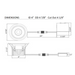 Lotus LD4R 4" 15W LED Round Deep Regressed Plenum Rated Downlight, Dim to Warm 3000-2000K