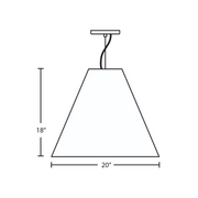 Besa 1TT-DYLAN Dylan 1-lt 20" LED Pendant, Stem Fixture