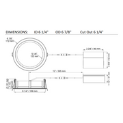 Lotus LE6RR 6" 14.5W LED Round Deep Regressed Eco Downlight, 5CCT Selectable