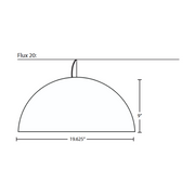 Besa 1KX-FLUX20 Flux 1-lt 20" LED Pendant