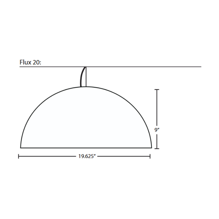 Besa 1KX-FLUX20 Flux 1-lt 20" LED Pendant