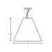 Besa 1KX-DYLAN Dylan 1-lt 20" LED Pendant, Cable Fixture