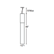 Besa 1KX-MONDO Mondo 1-lt 6" LED Pendant - 48" Height