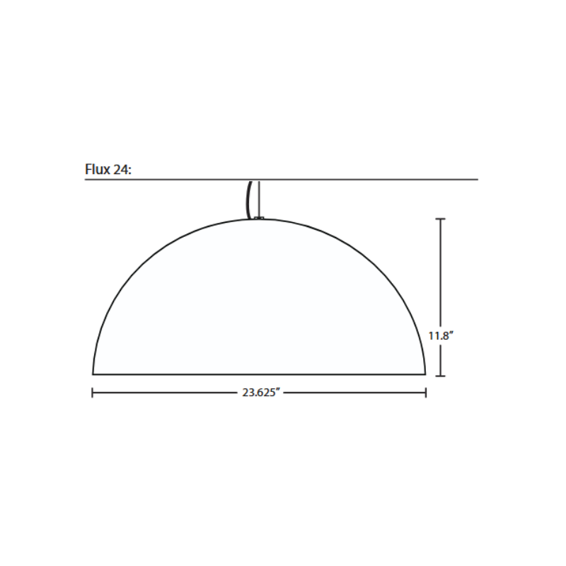 Besa 1KX-FLUX24 Flux 1-lt 24" LED Pendant