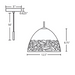 Besa 1JT-KIEV Kiev 1-lt 13" LED Pendant, Cord Fixture with Flat Canopy