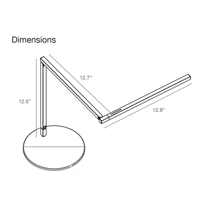 Koncept ZBD3100 Z-Bar Mini Gen 4 LED Desk Lamp, Power Base
