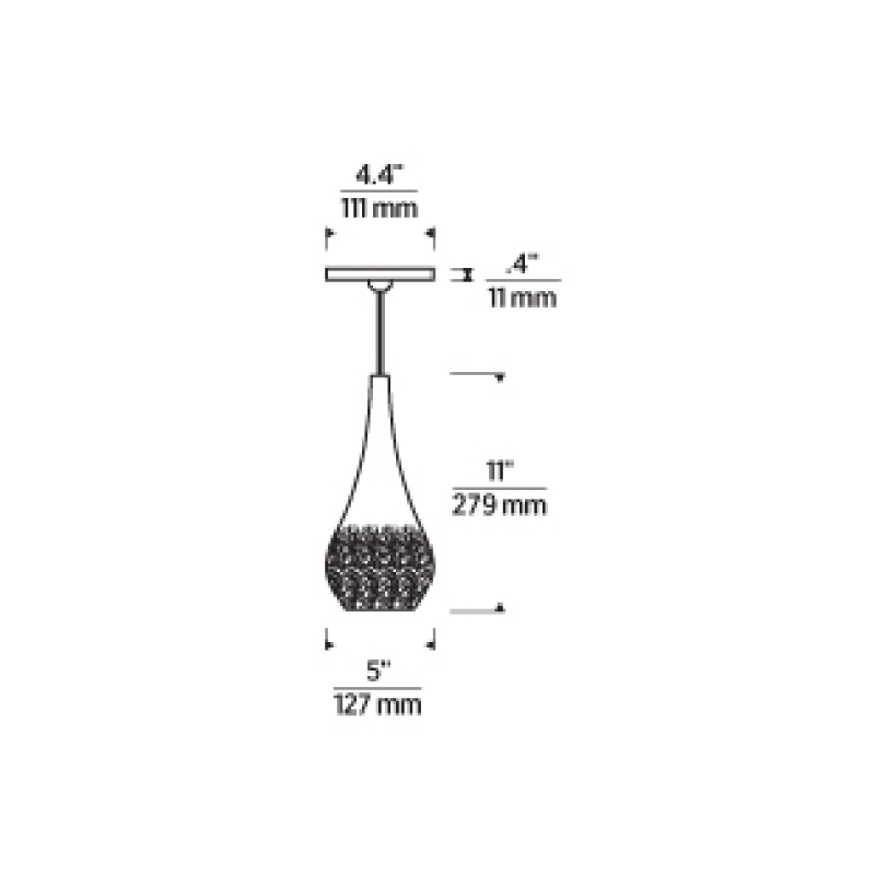 Visual Comfort Seguro 1-lt 5" Pendant