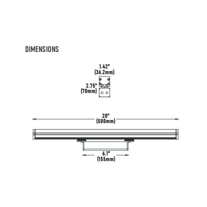 Core Lighting LWW-SL-RGBW 20" 18W High Output Mini RGB/RGBW Linear LED Wall Washer