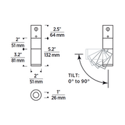Element EC2R 2" 12W Adjustable LED Cylinder, Warm Dim, Conduit Mount