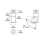 Element EC3R 3" 15W Adjustable LED Cylinder, Conduit Mount