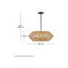Hinkley 10385-LV Luca 5-lt 28" LED Outdoor Chandelier - Black/Camel Ratten