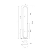 Kuzco FL95150 Huron 50" Tall LED Floor Lamp
