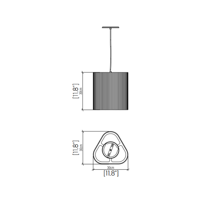 Accord 1481 Living Hinges 1-lt 12" LED Pendant
