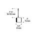Visual Comfort 700MPBRK 14.2W LED Burk Head with Monopoint Canopy, 3" Stem