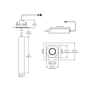Eurofase TGO1ST Tango 1 Light 15W Square LED Suspension with Trim