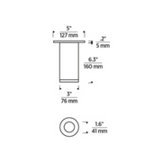 Element EC3R 3" 27W Fixed LED Cylinder, Warm Dim, Surface Mount