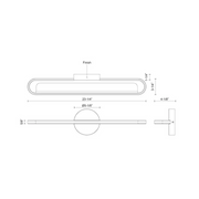 Kuzco VL63724-UNV Marlon 1-lt 23" LED Vanity Light